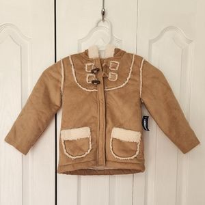 Old Navy Suede/Sherpa Kids Coat